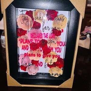 5x7 Perzonalized Flower Shadow Box .